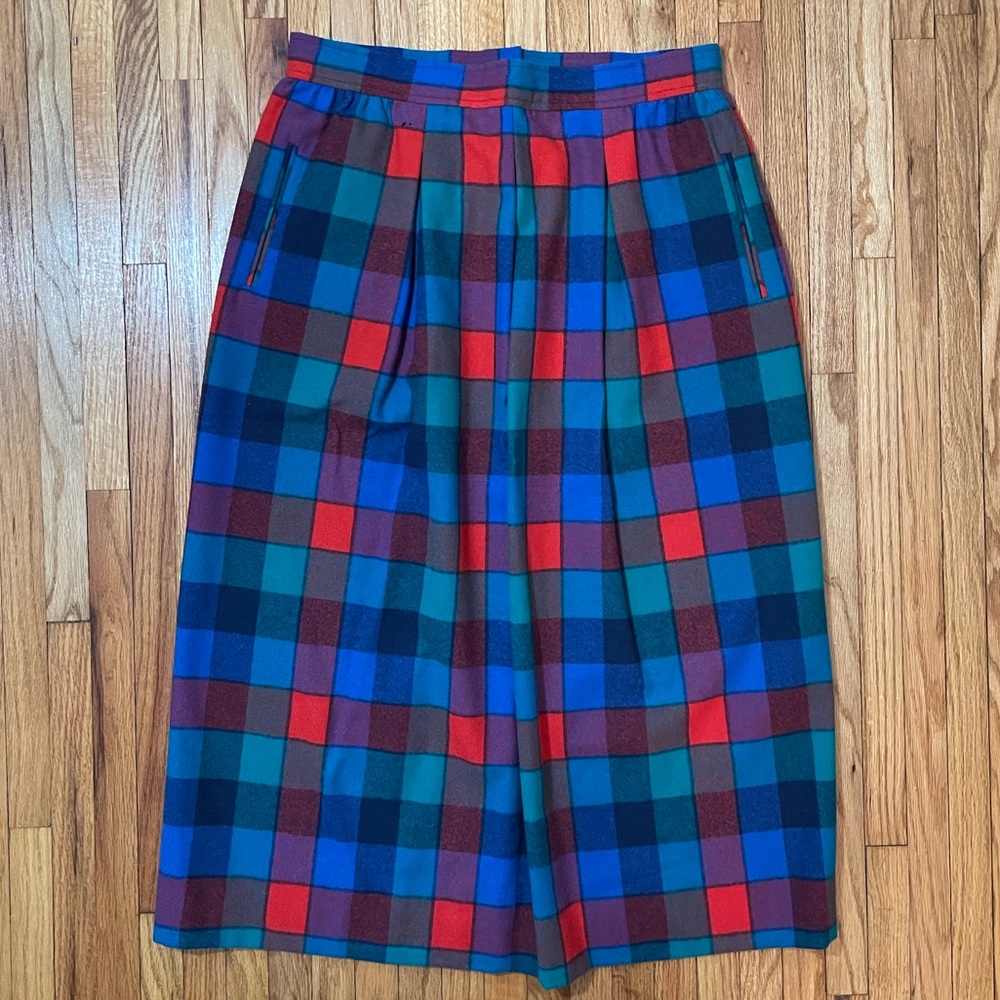 PENDLETON - Plaid Wool Skirt